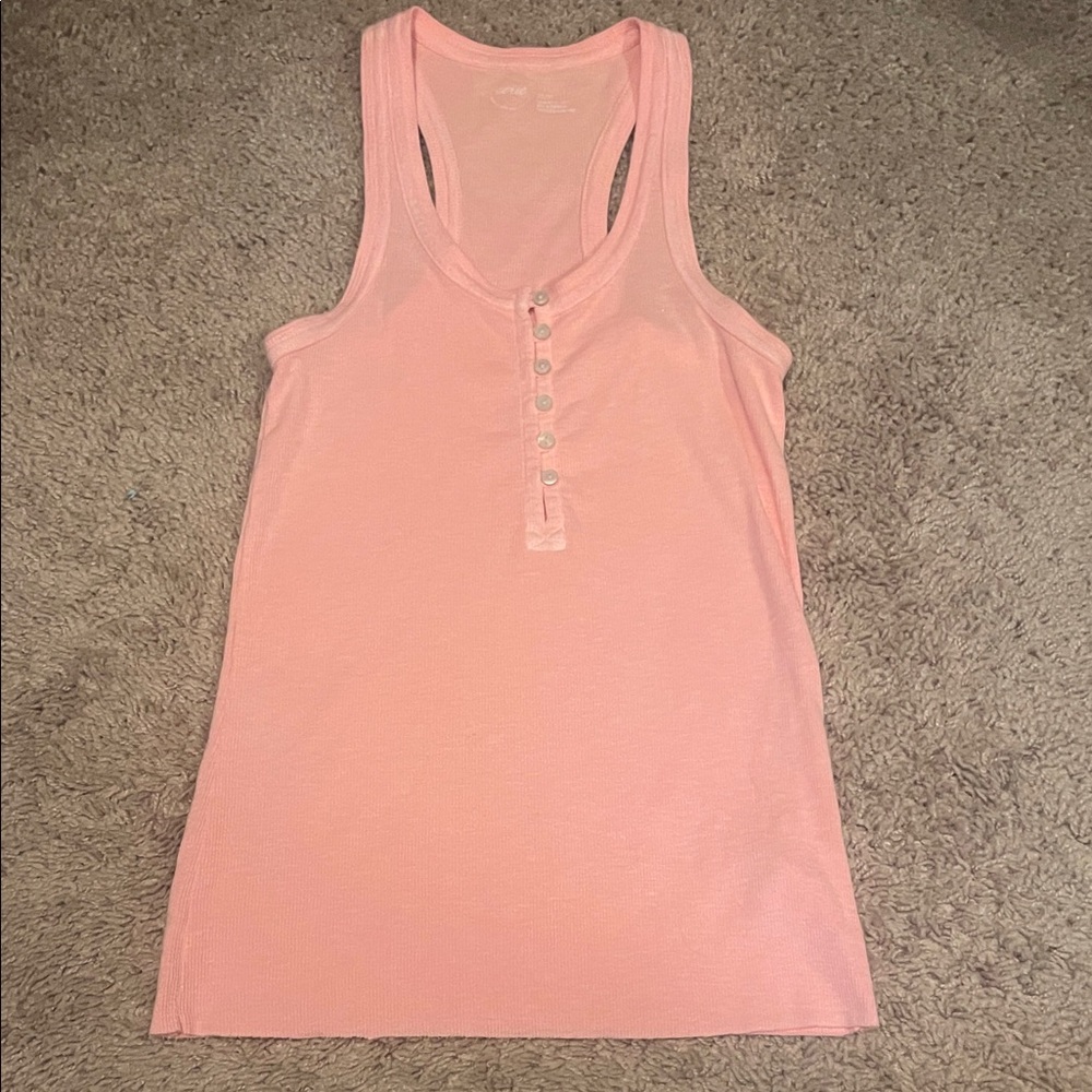 Aerie Light Pink Buttoned Tank Top